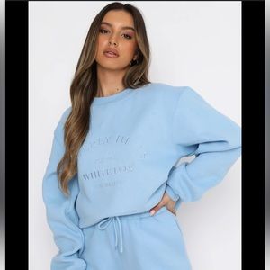 Blue White Fox Sweatshirt
